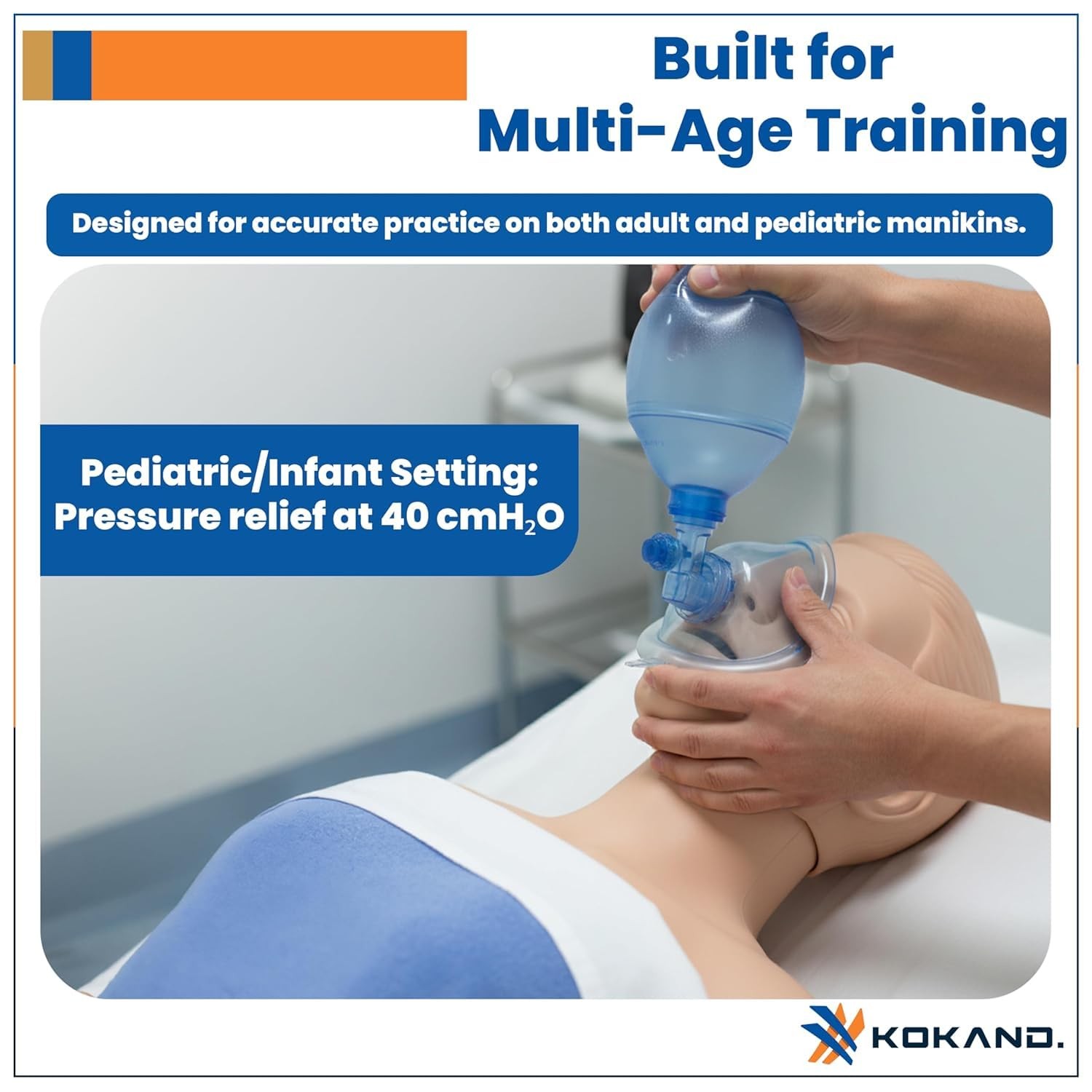 KOKAND Adult & Child CPR Training Simulation Kit Manual Squeeze Bag Trainer …