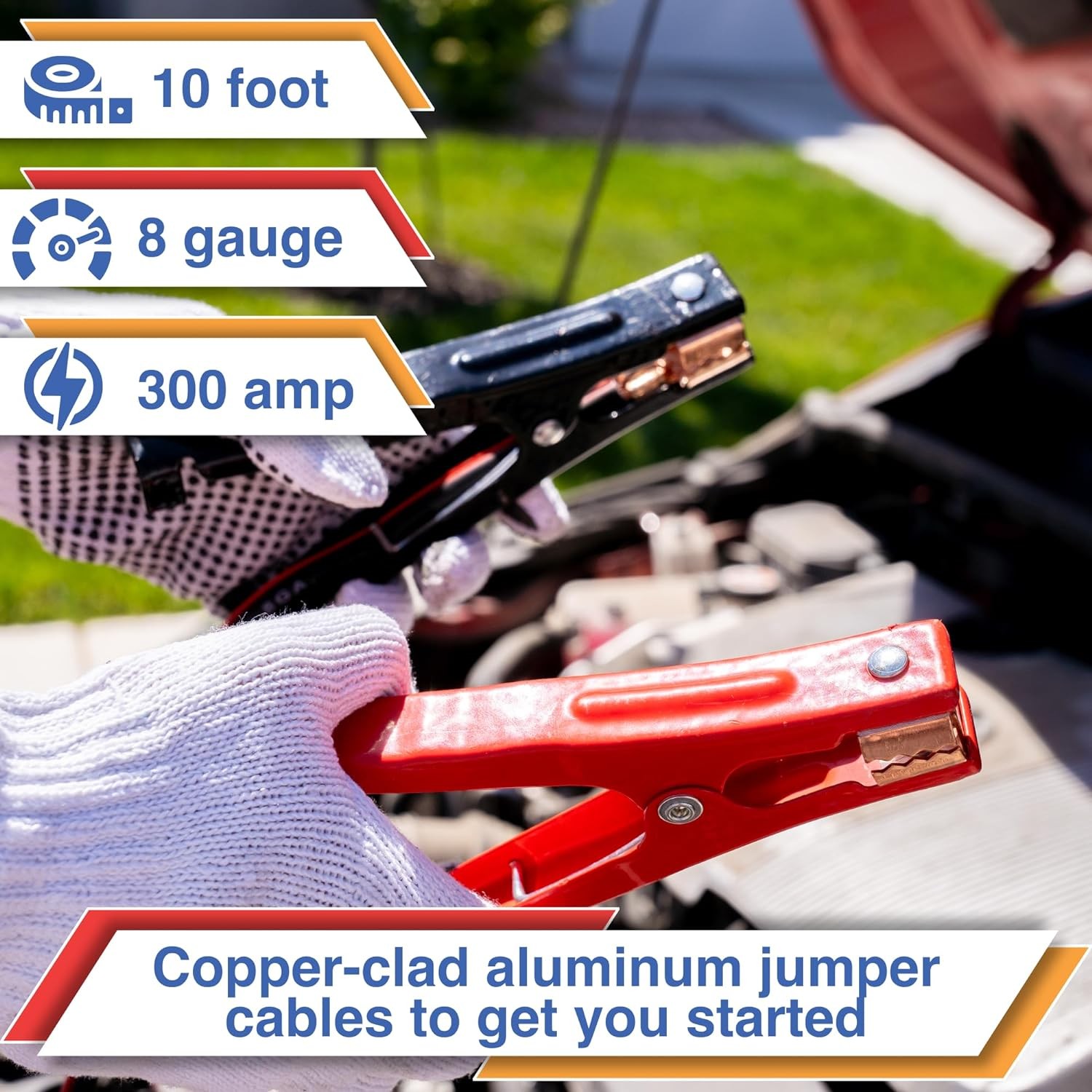 Car Emergency Kit with Air Compressor, Jumper Cables, First Aid, Tow Strap, Tire