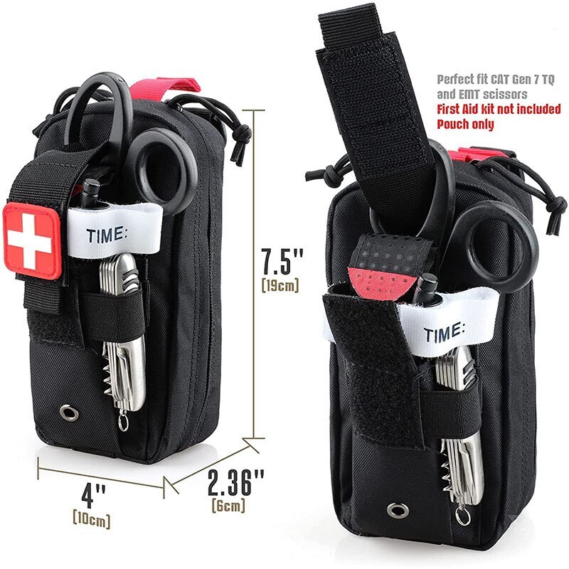 Tactical Molle First Aid Kit Medical EDC Pouch Tourniquet Scissors Waist Pack US