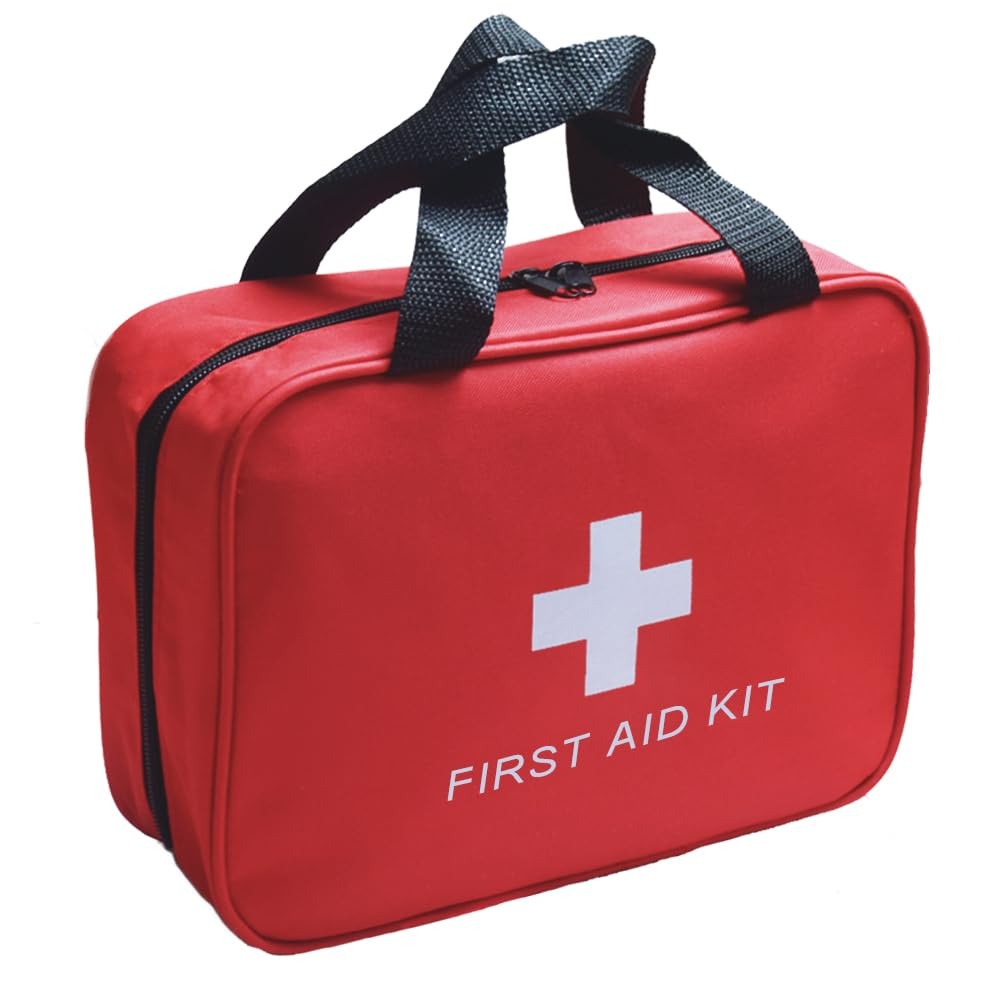 MTGHYARE Red First Aid Kit Bag Empty, Empty Travel 1 Count (Pack of 1),