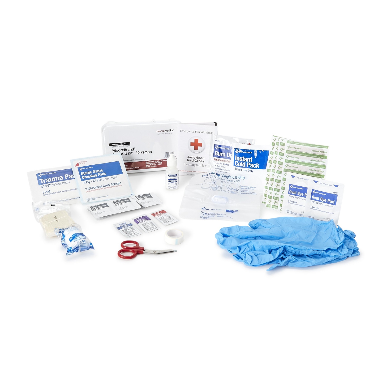 McKesson 10 Person Wall Mount First Aid Kit Plastic Case 12 per Case