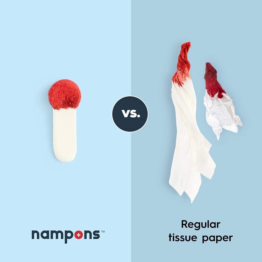 Nampons Nosebleed Stoppers – 6 Nose Bleed Plugs with Clotting 6 Pack, Adult