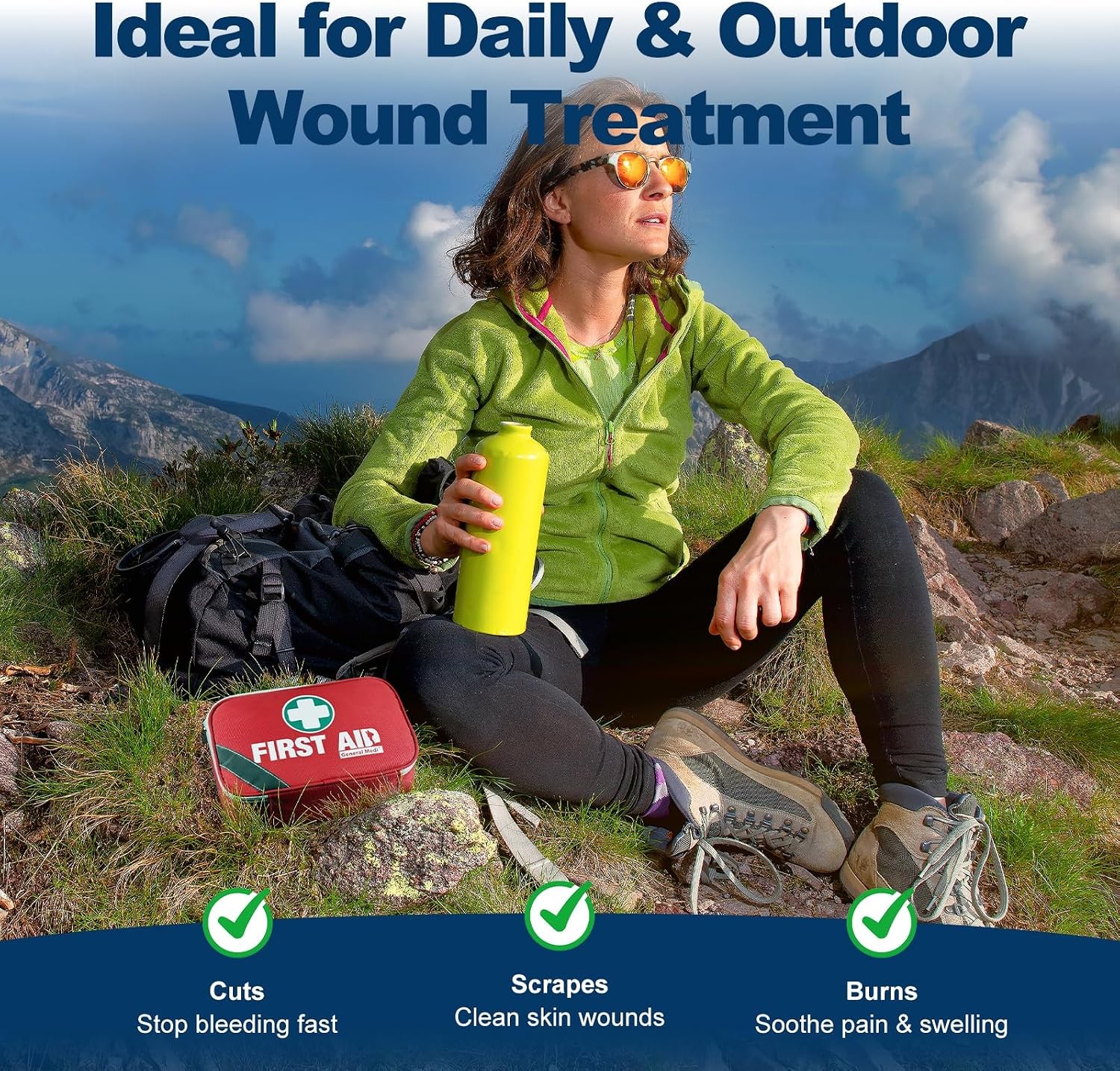 General Medi 258-Pc 2-in-1 First Aid Kit: Home, Car, Travel, Office