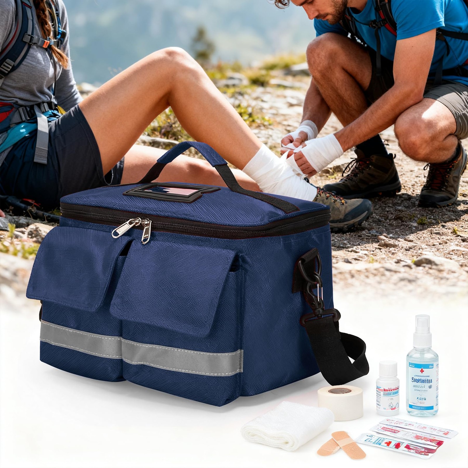 Be-Better First Aid Bag Empty Medical 12.6 x 7.09 x 7.48 inches, Blue