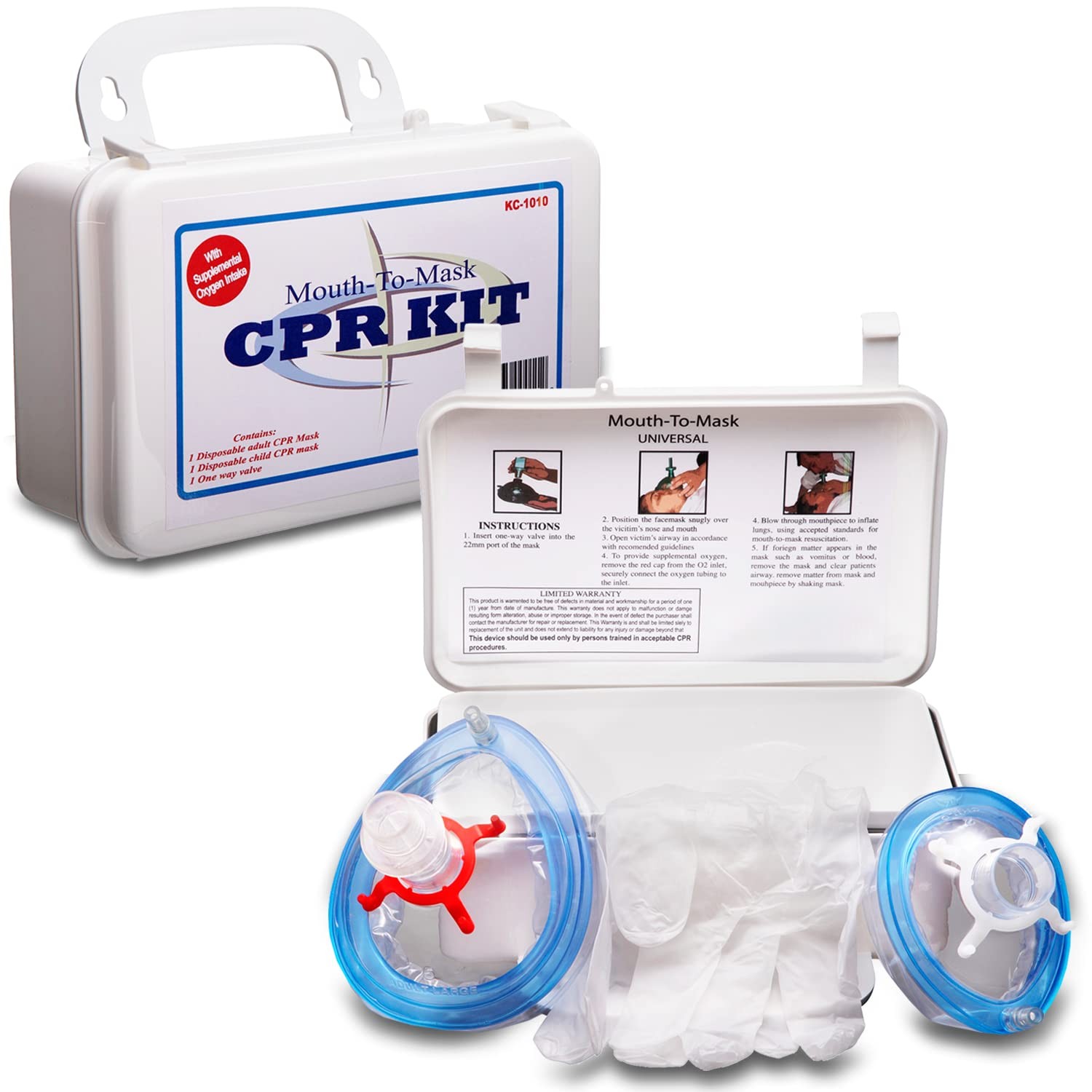 First Aid CPR Kit for Adult, and Infant, 8.3”x5”x”3.1”, Detachable Single Val…