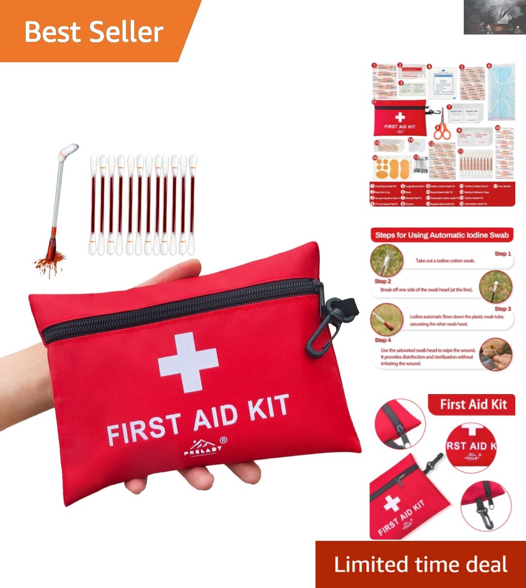 Portable 152 Piece Small First Aid Kit: Essential for Home, Travel & Outdoors