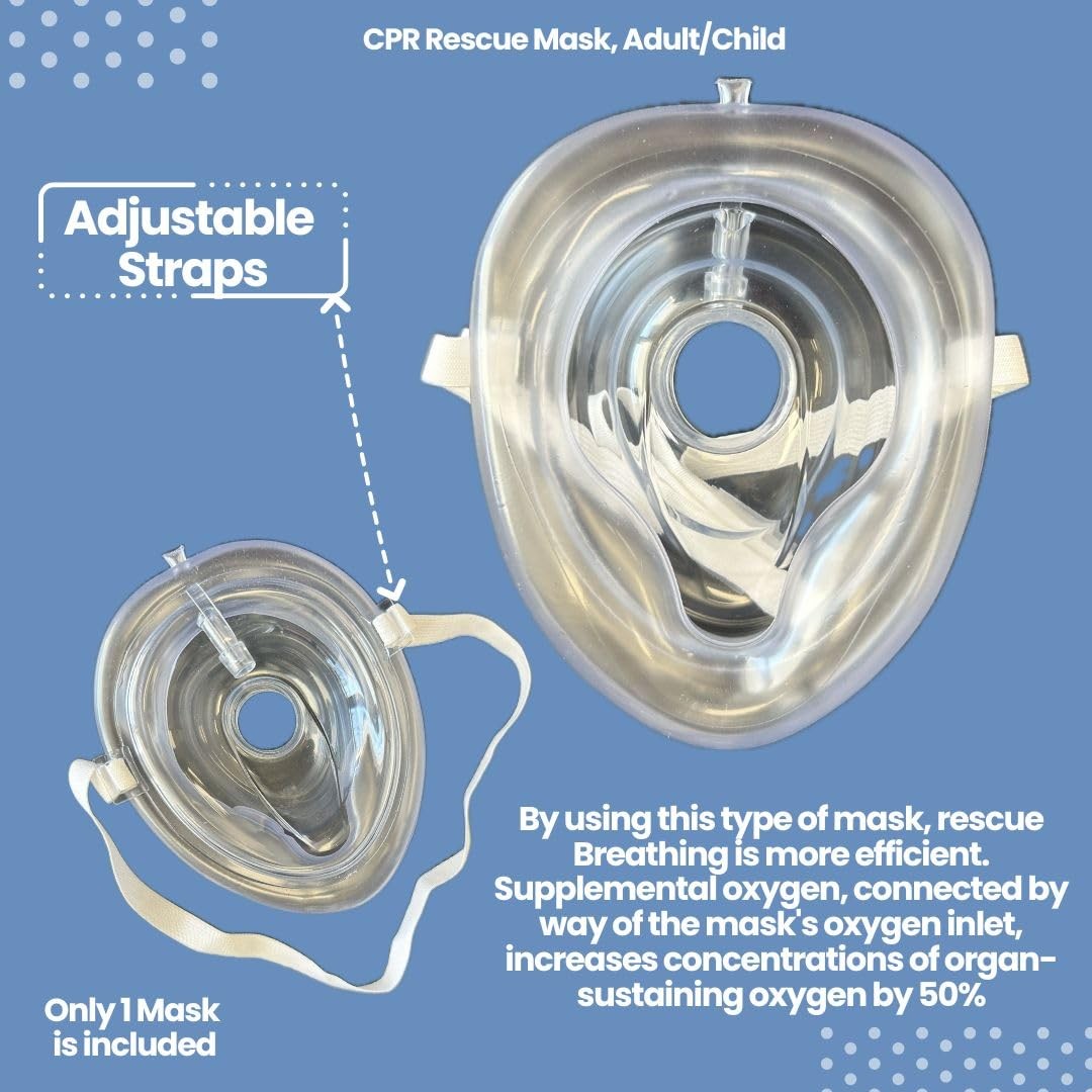 MCR Medical Pack of 10 CPR Rescue Mask, Adult/Child Pocket Resuscitator, Hard