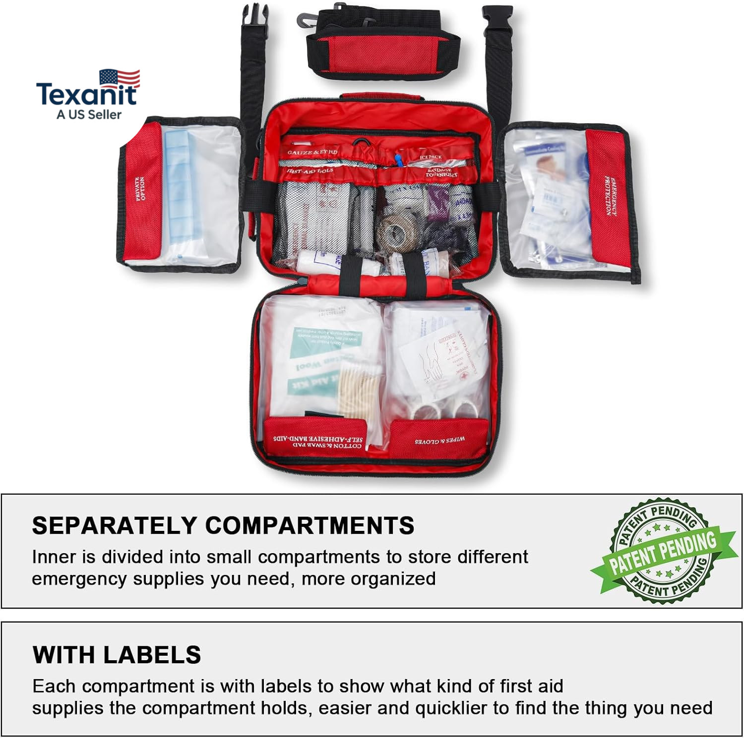 Premium 420 Piece Large First Aid Kit for Home, Car, Travel, Camping, Truck, Hik