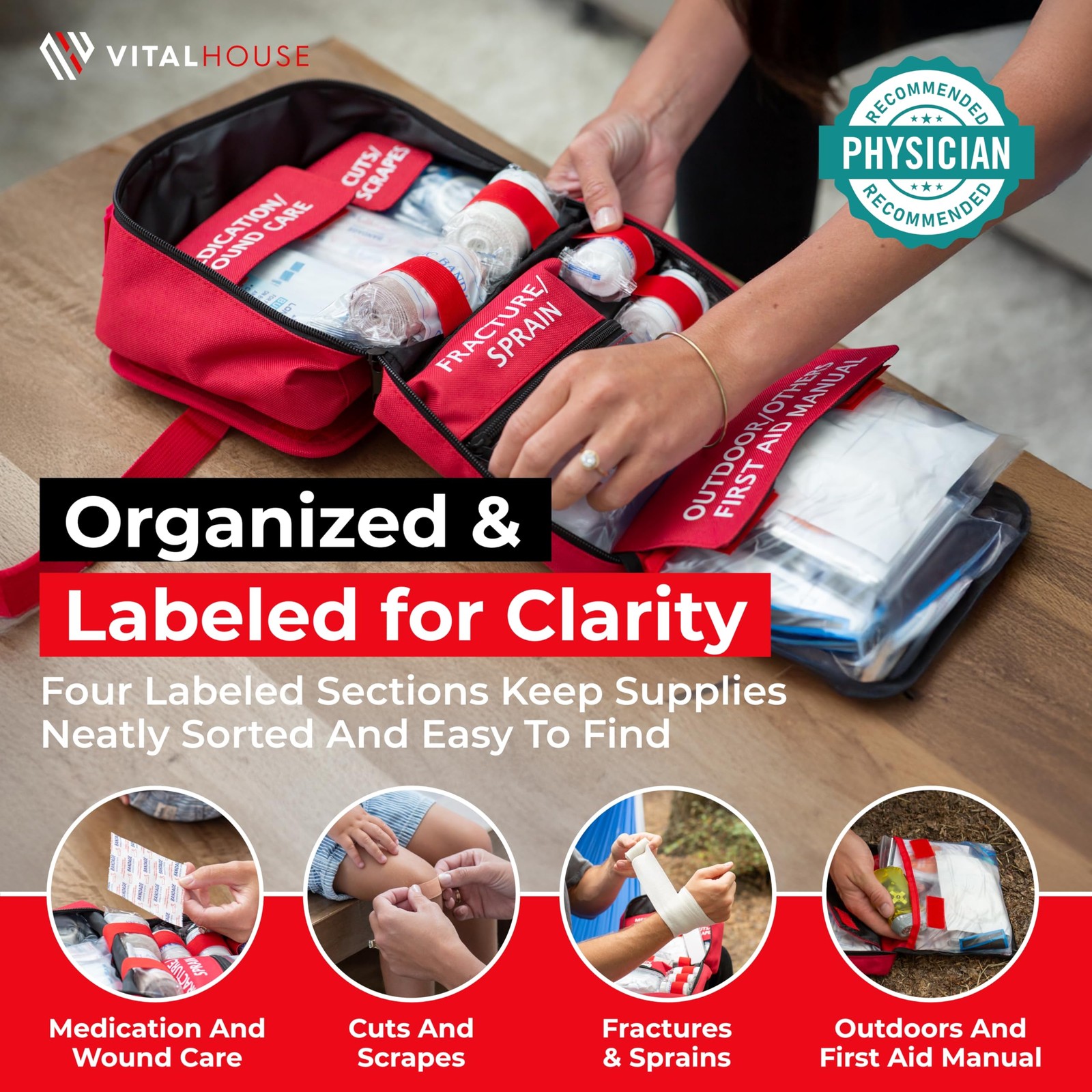 First Aid Kit 346 Piece with Tourniquet | Physician-Designed Emergency & Trau…