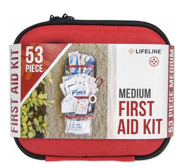 LIFELINE-Medium Hard-Shell Foam First Aid Kit – 53 Piece for Auto, Camping, Ect.