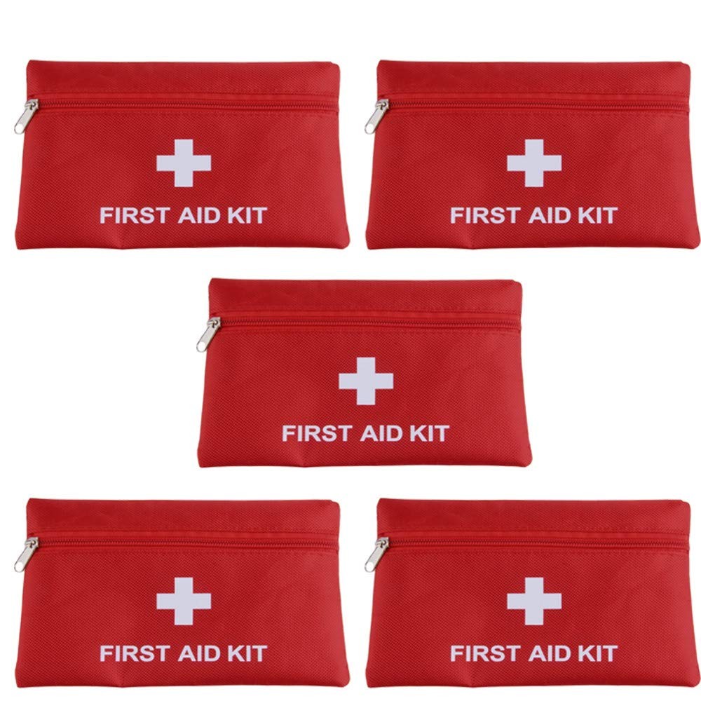 MTGHYARE 5 Pack Small First Aid Kit Bag Empty, First Aid Bag Pouch for Home