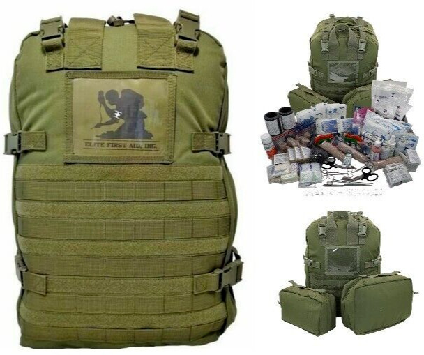 ELITE FIRST AID Stomp Medical Kit STOCKED Trauma Advanced Medical Care OD GREEN