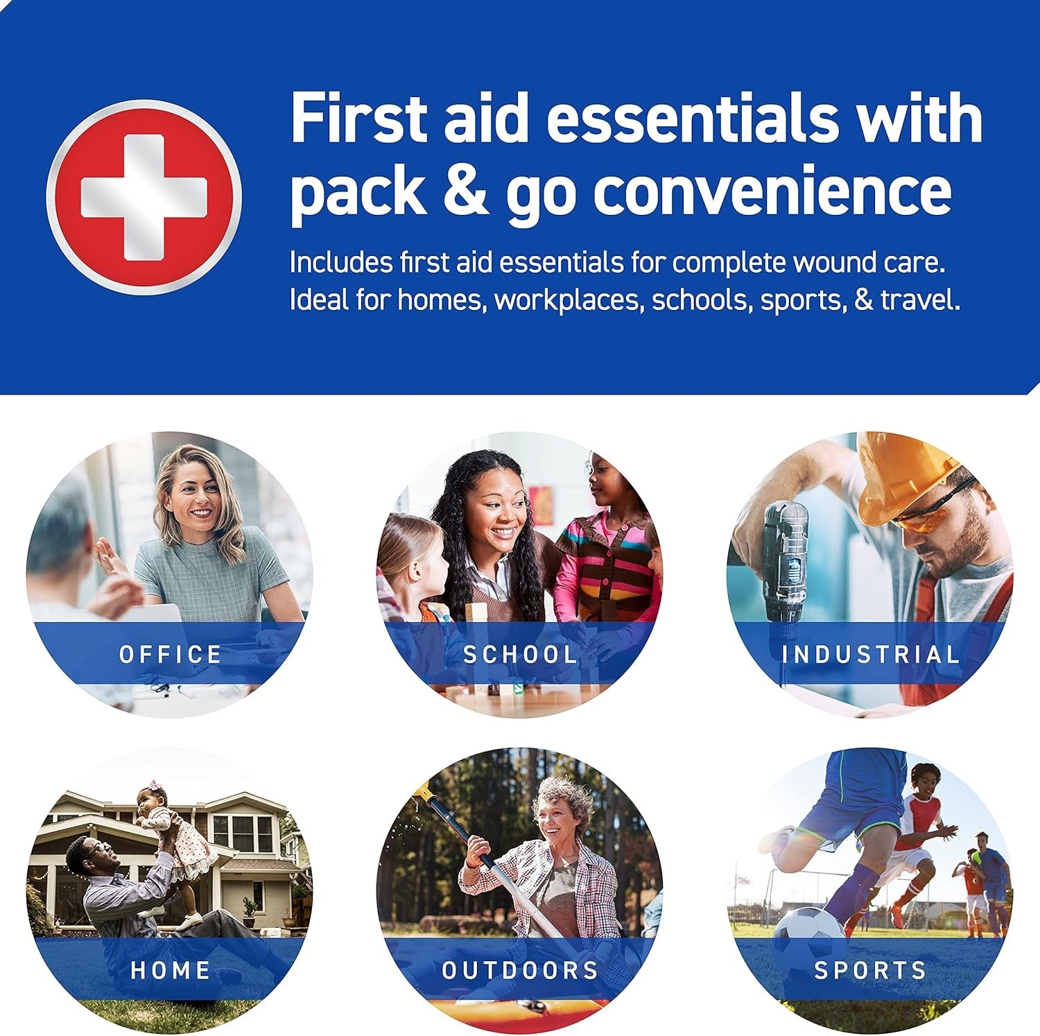 Professional 110-Piece First Aid Kit | Clear Storage Box for Travel & Survival