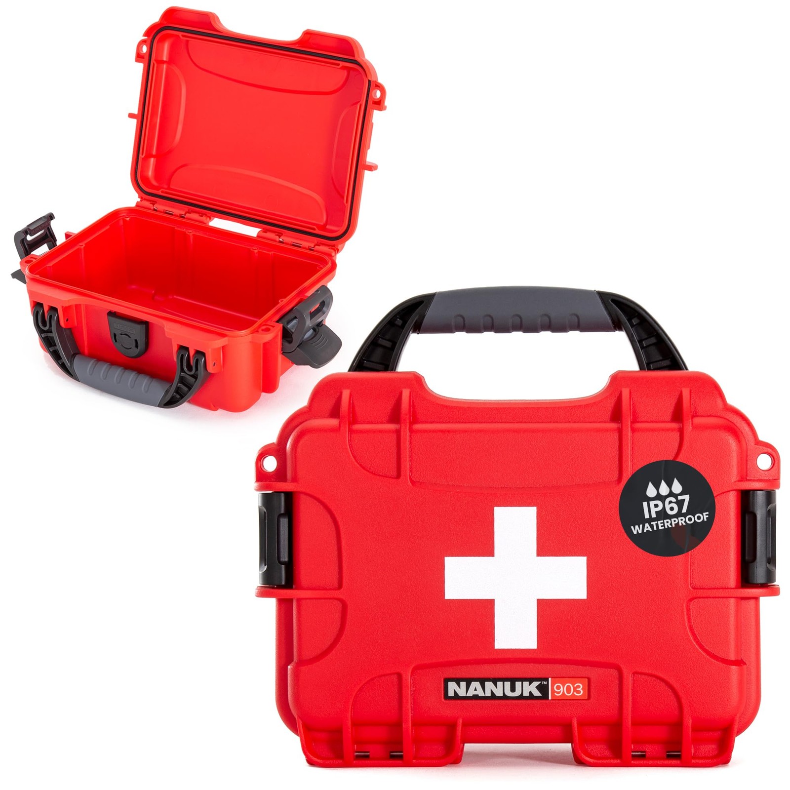 NANUK 903 Waterproof First Aid Box Empty – Durable, Medical 903, Red