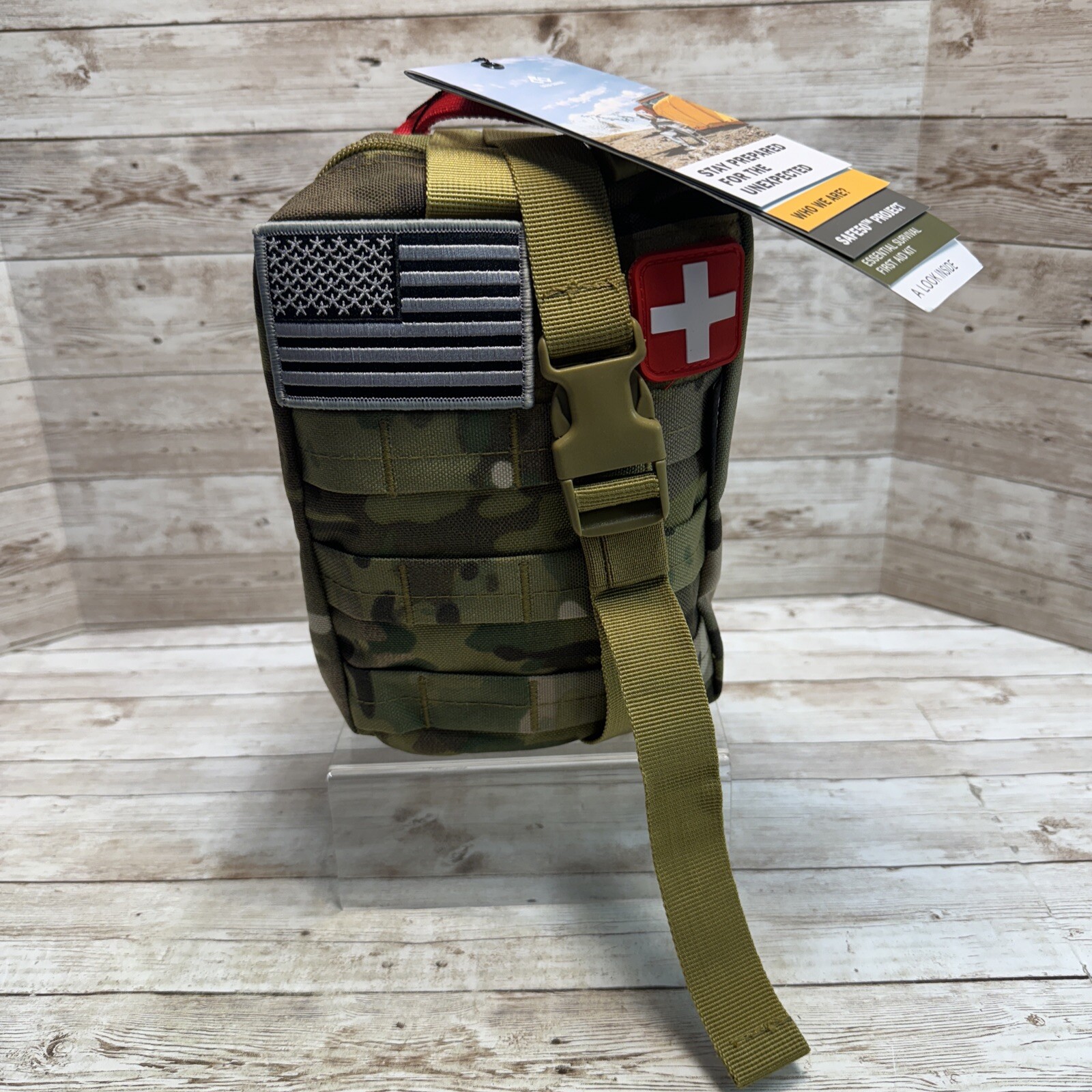 250 Pieces Survival First Aid Kit EMT Molle CamoPouch Survival Kit Outdoor Gear