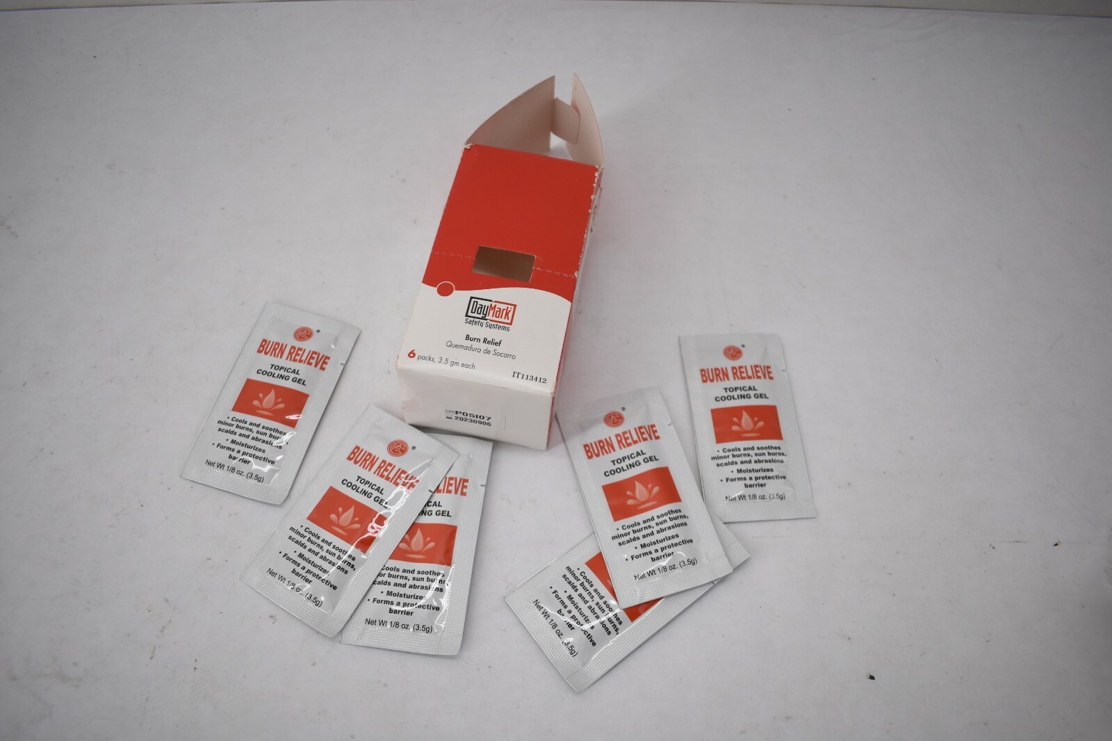 DayMark First Aid Kit Refill Package Burn Relief Antiseptic Towelette Antibiotic