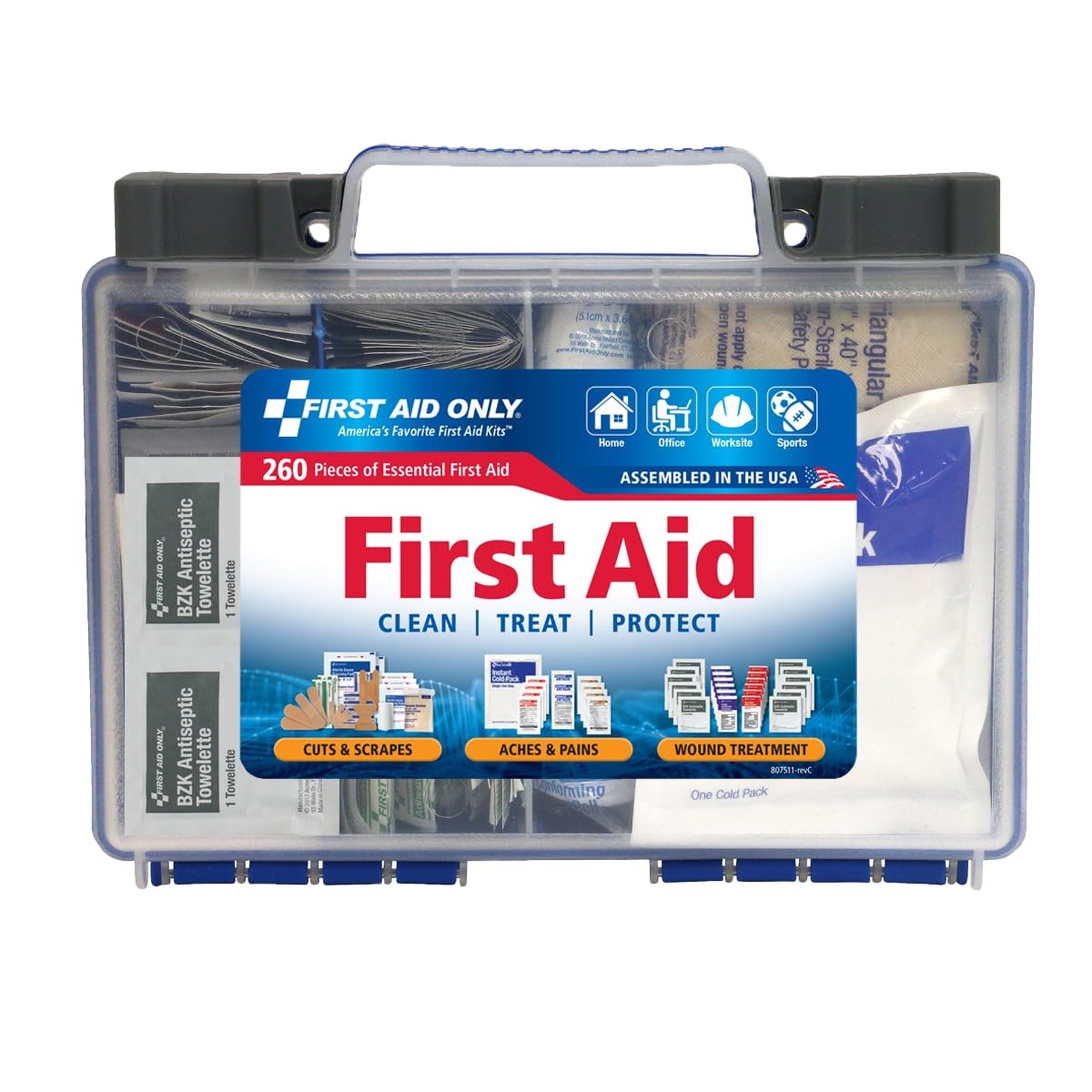 First Aid Kit OSHA Compliant All-Purpose 50 Person 260 Pieces for Home Car