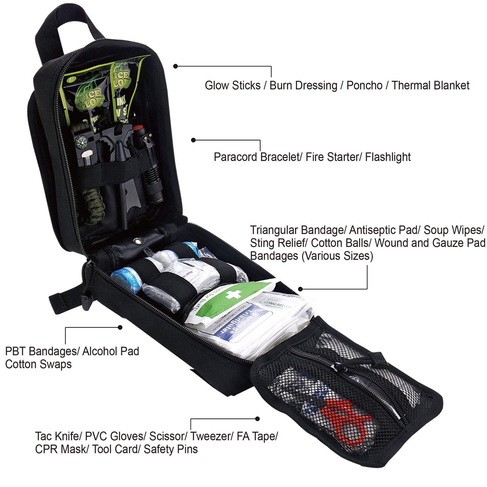 EVERLIT 250 Pieces Survival First Aid Kit IFAK EMT Molle Pouch Survival Kit O…