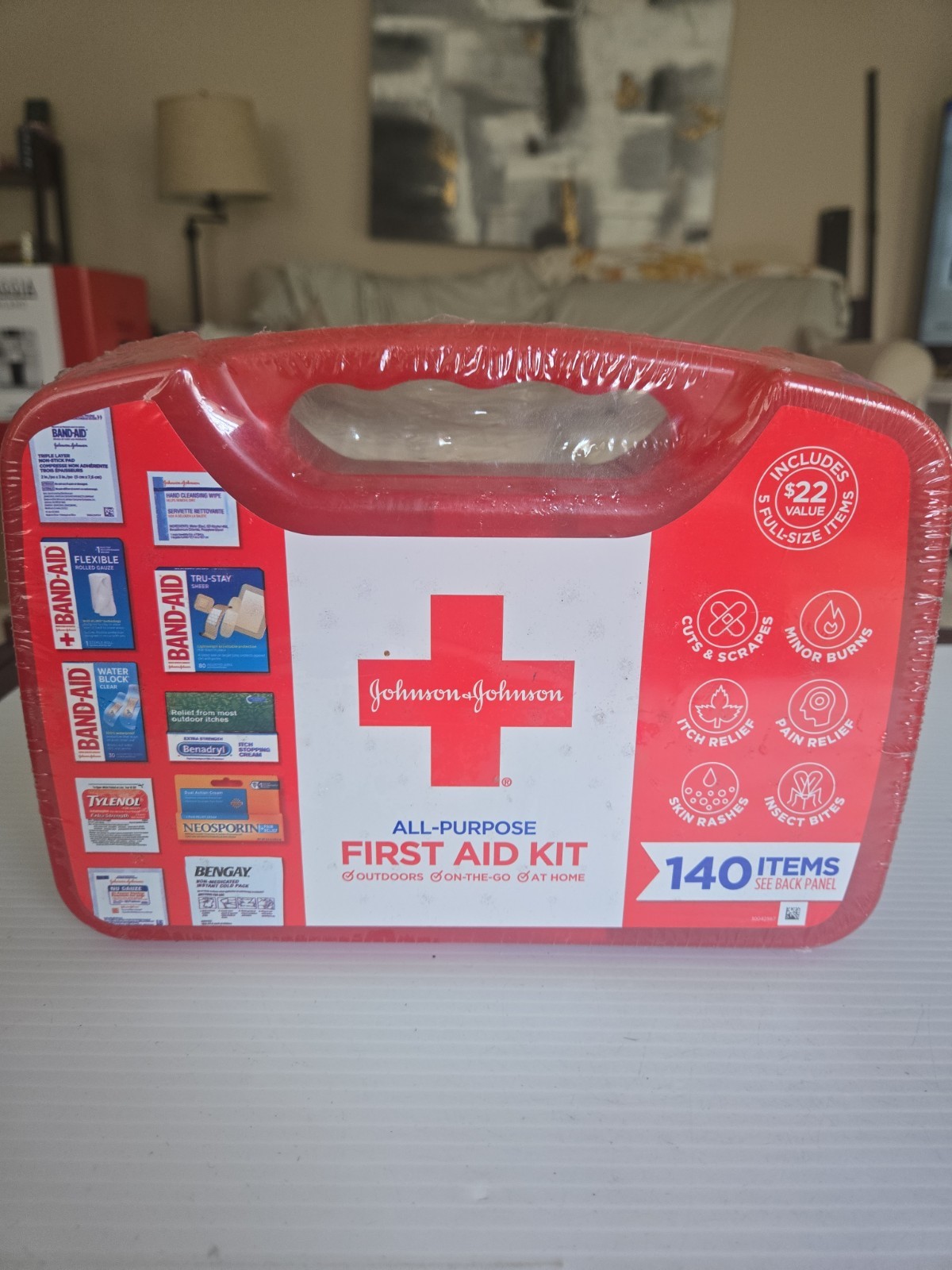 Johnson & Johnson All Purpose First Aid Kit with 140 Items