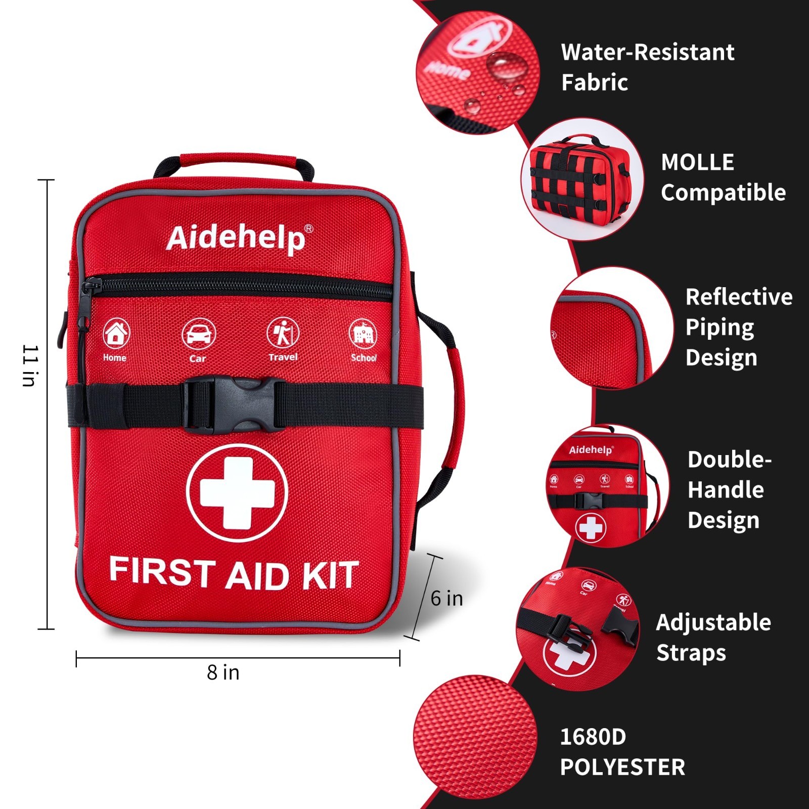 520-Piece Premium First Aid Kit – Emergency Medical Supplies for Home, Travel, C