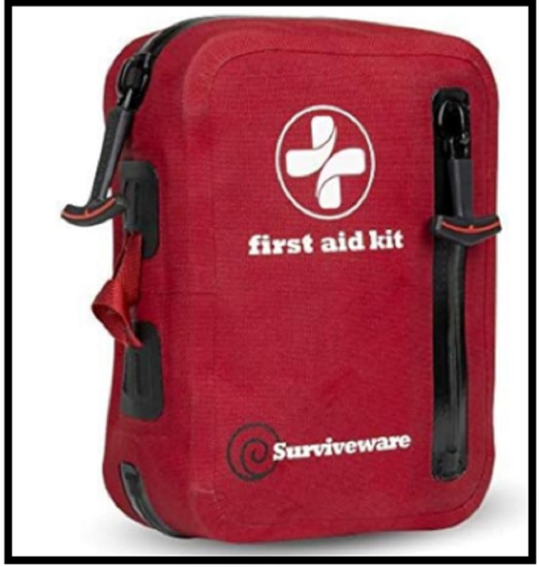 Surviveware Waterproof Premium First Aid Kit for Cars, Boats, Trucks, Tropical –