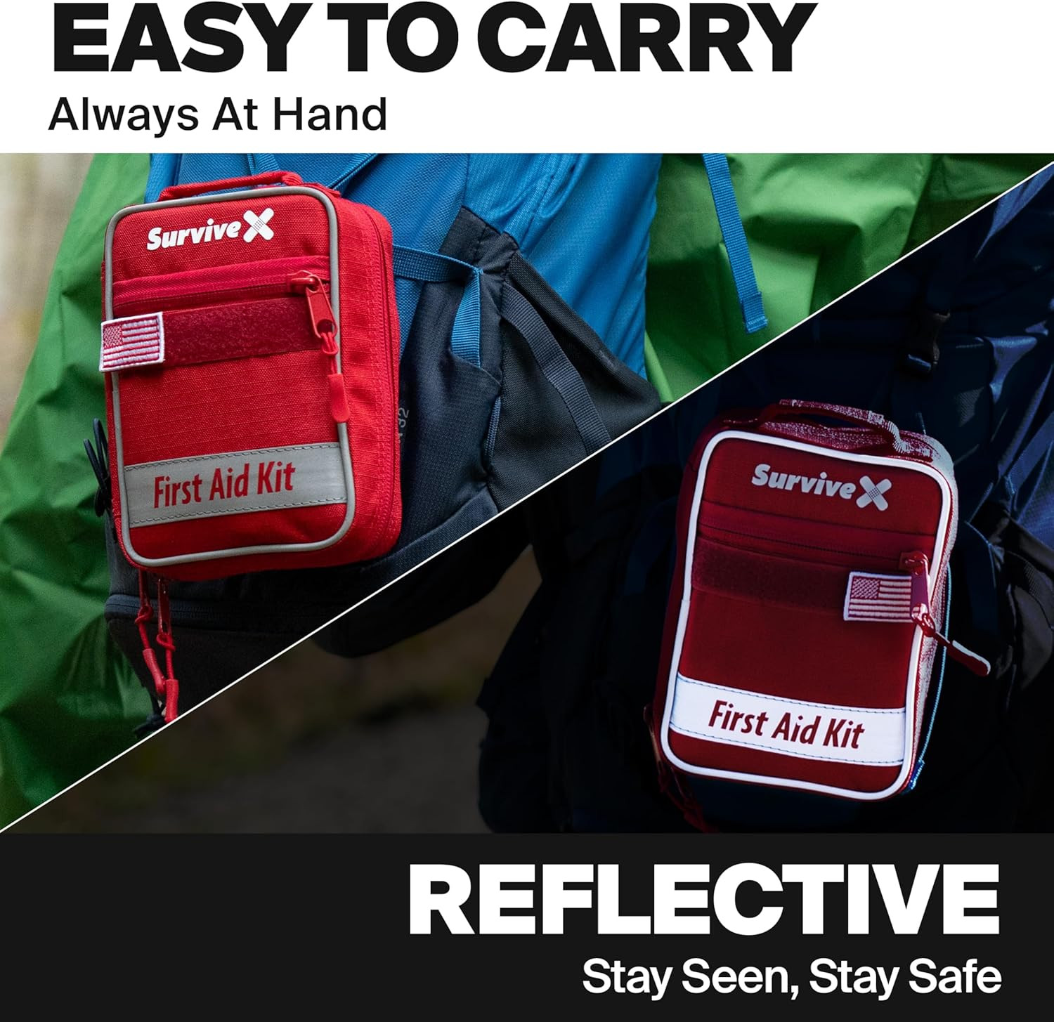 Small First Aid Kit for Car Travel Home Emergency Hiking Camping Outdoors