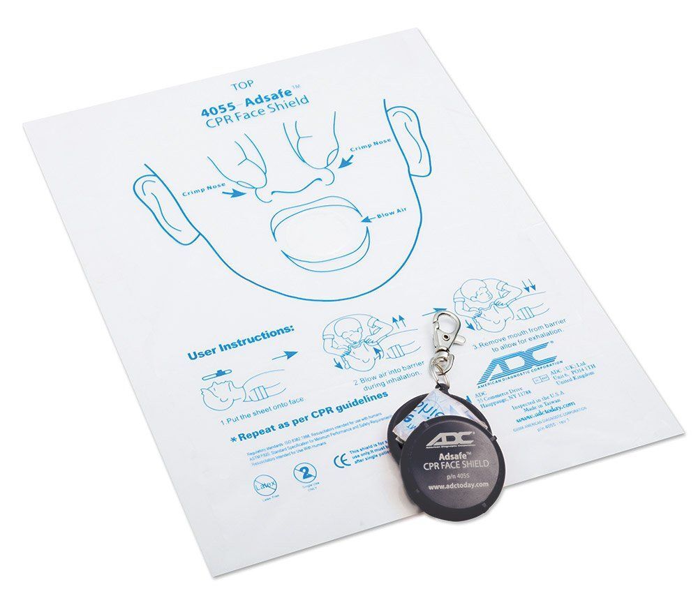 AdSafe Face Shield, Adult, with Keychain 4055BKQ