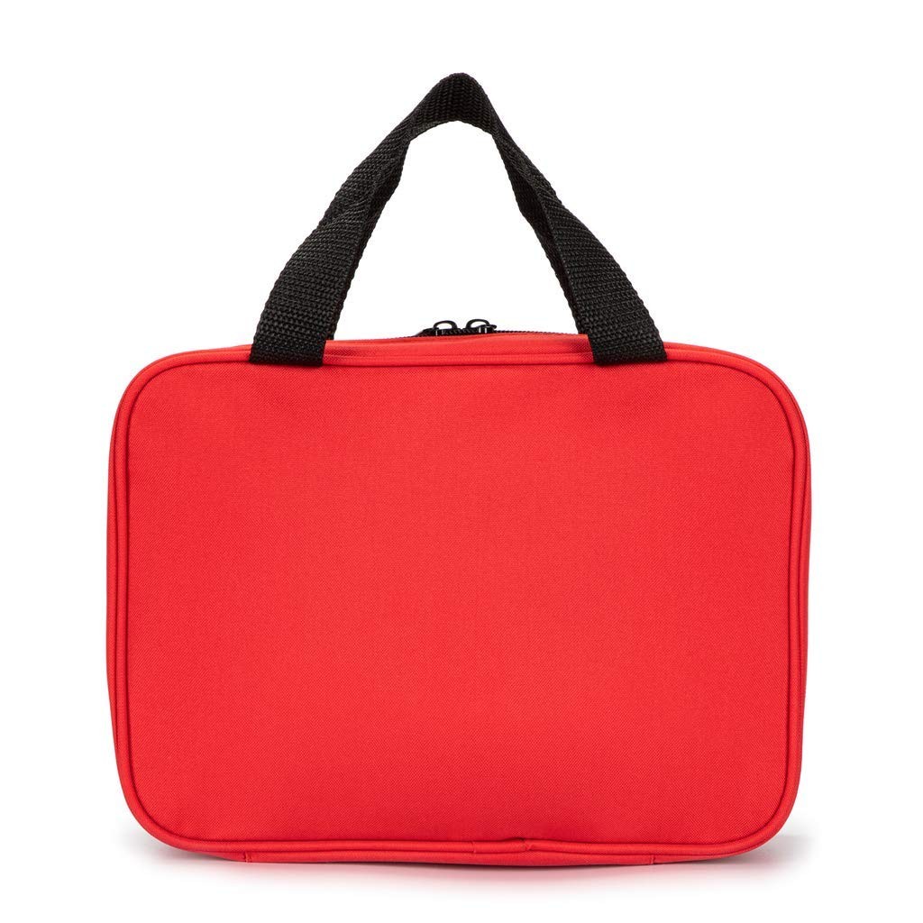 Jipemtra Red First Aid Bag 1 Count (Pack of 1), with Zippered Mesh Bags