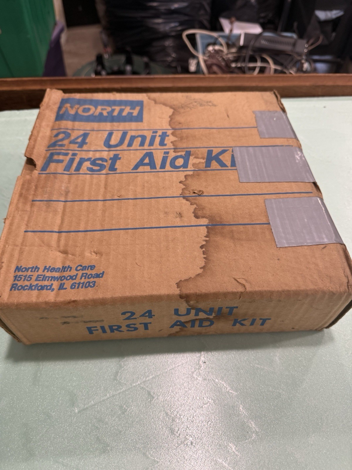 North 24 Unit First Aid Set Kit w/ Adhesive Compress, Triangular Bandage