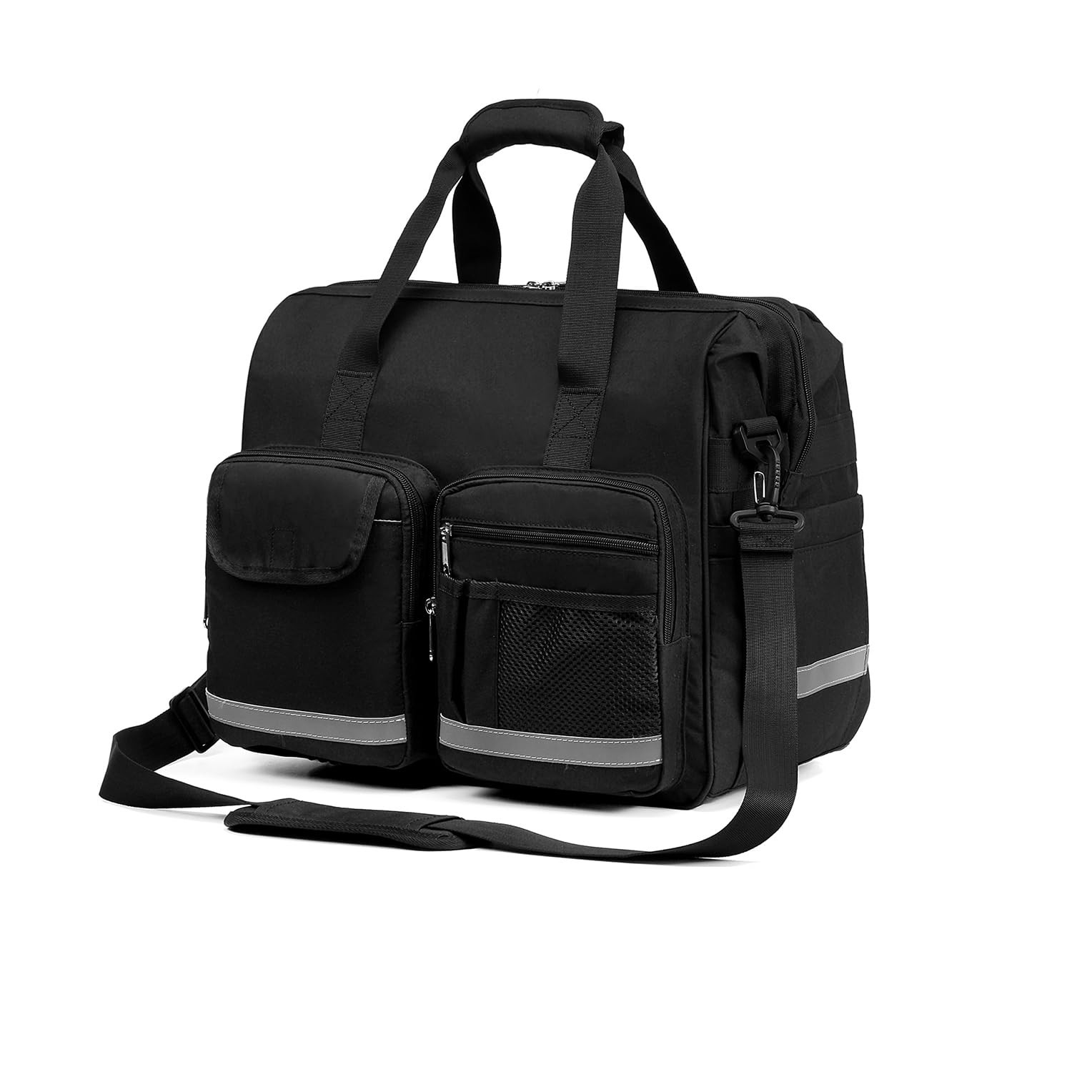 Gatycallaty Medical Bag for Doctor Home Health Nurse Trauma Red Large, Black