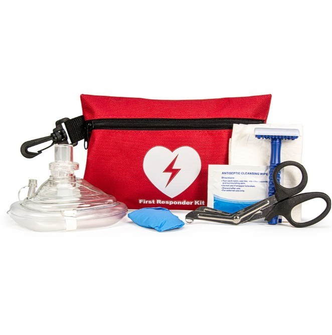 First Responder Emergency Medical Kit – Red|Compact CPR & Trauma Essentials|New