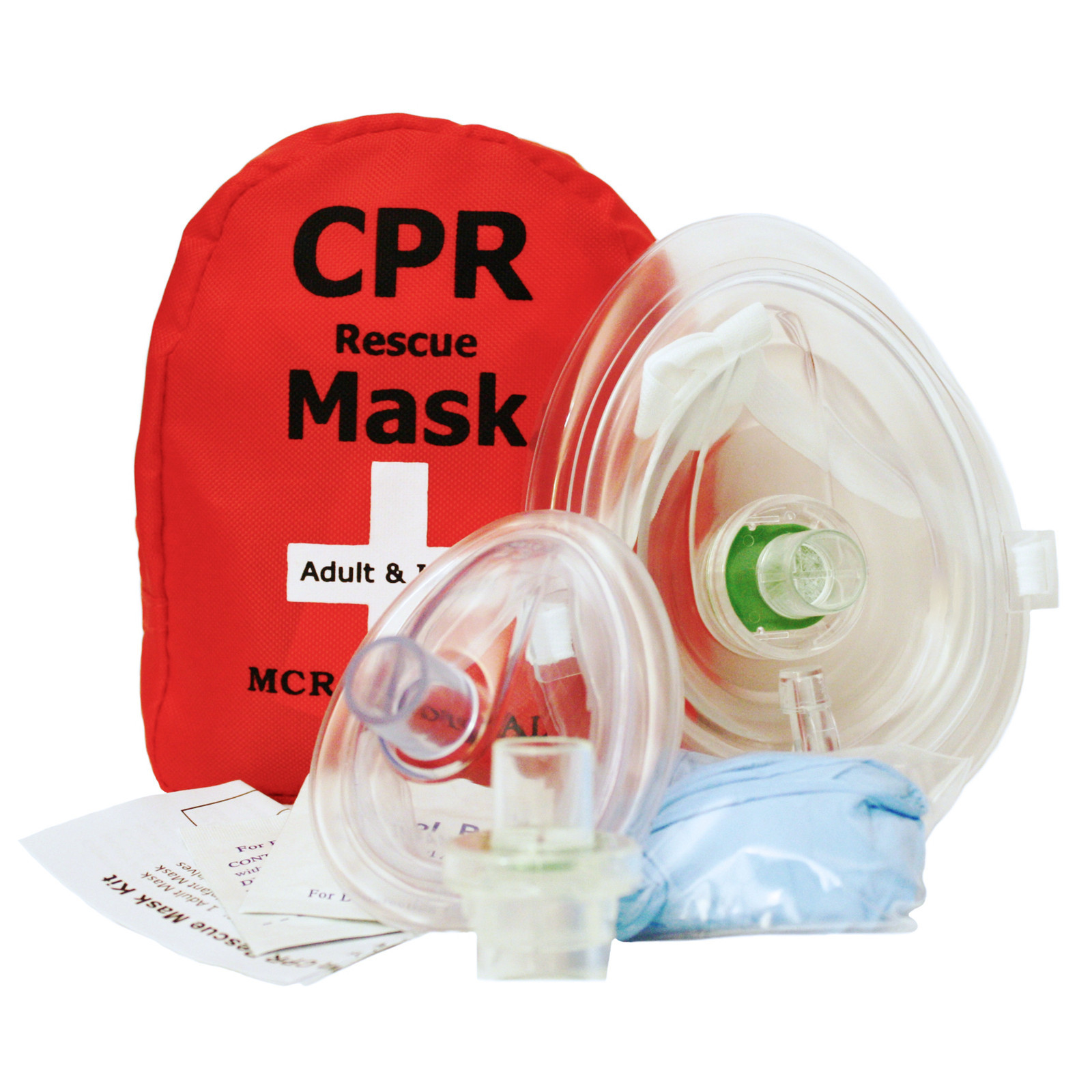 Pack of 5 Adult/Child Infant CPR Pocket Rescue Barriers w 2 Valves