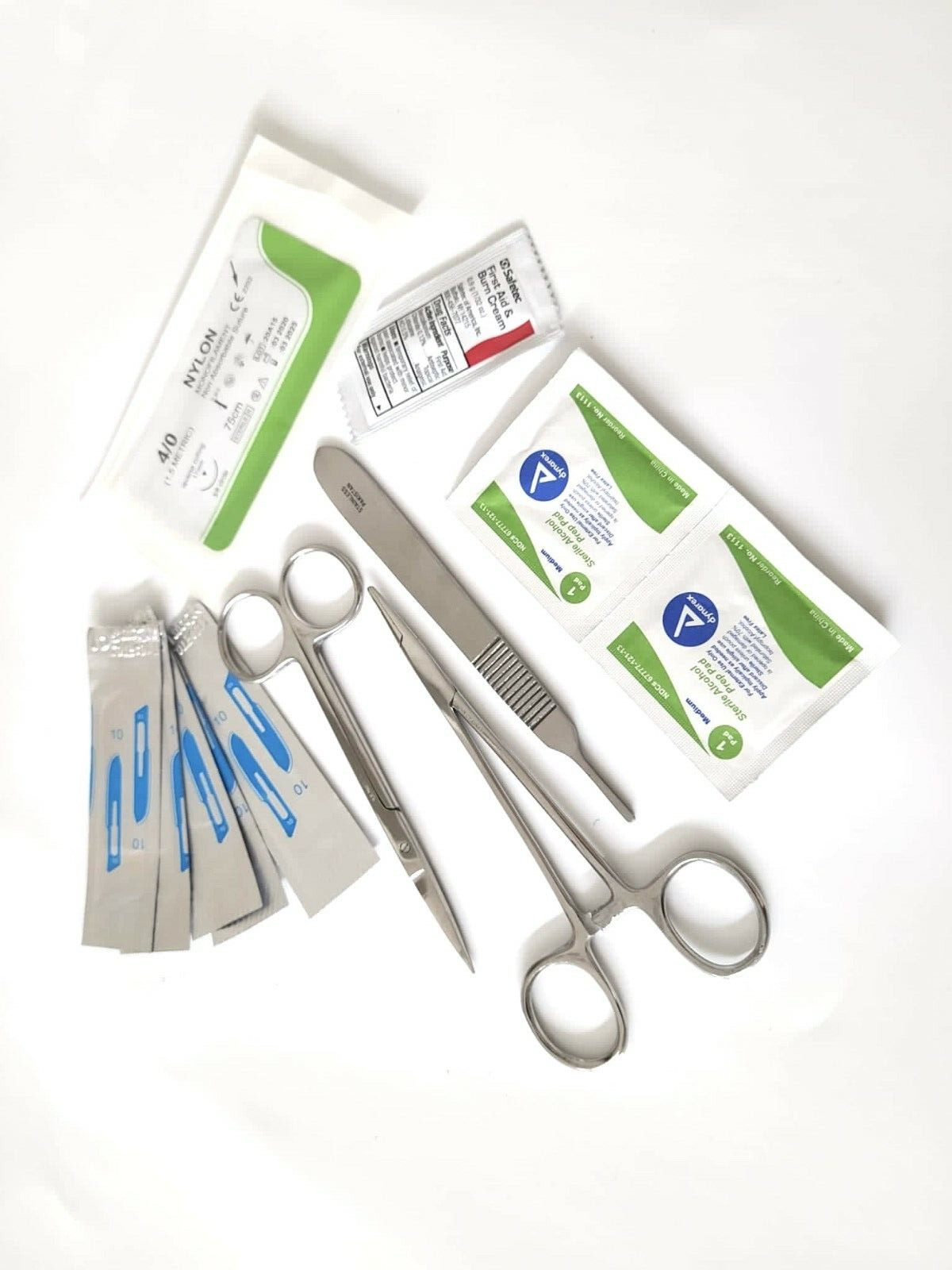 Basic Surgical Suture Kit, First Aid Set, Emergency Kit, Trauma Survival Pack