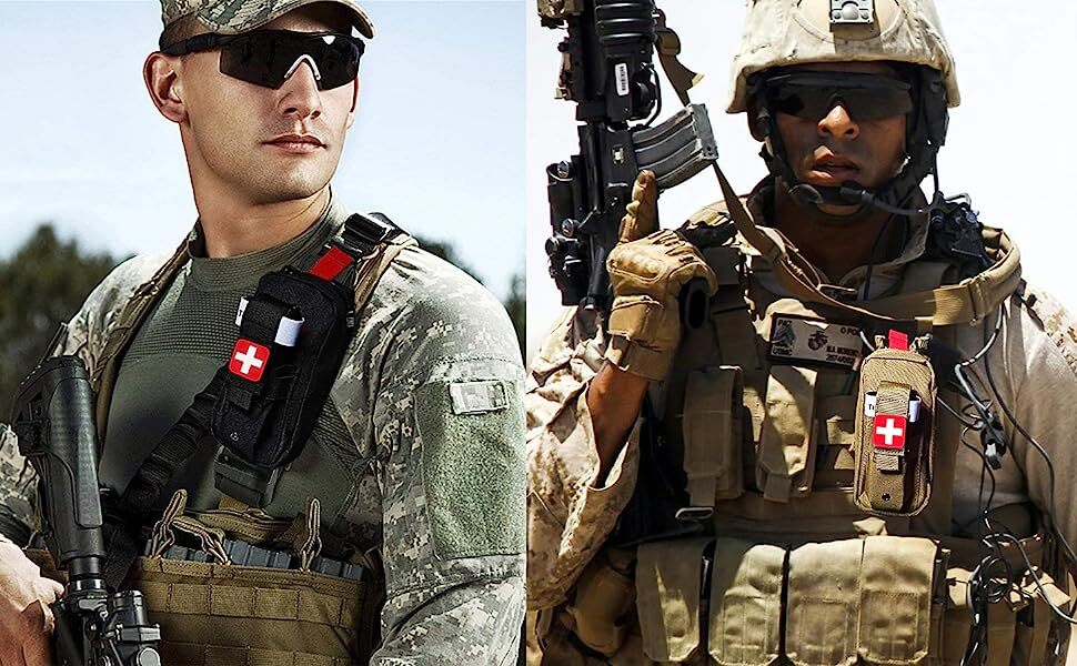 Tactical Molle First Aid Kit Medical EDC Pouch Tourniquet Scissors Waist Pack US