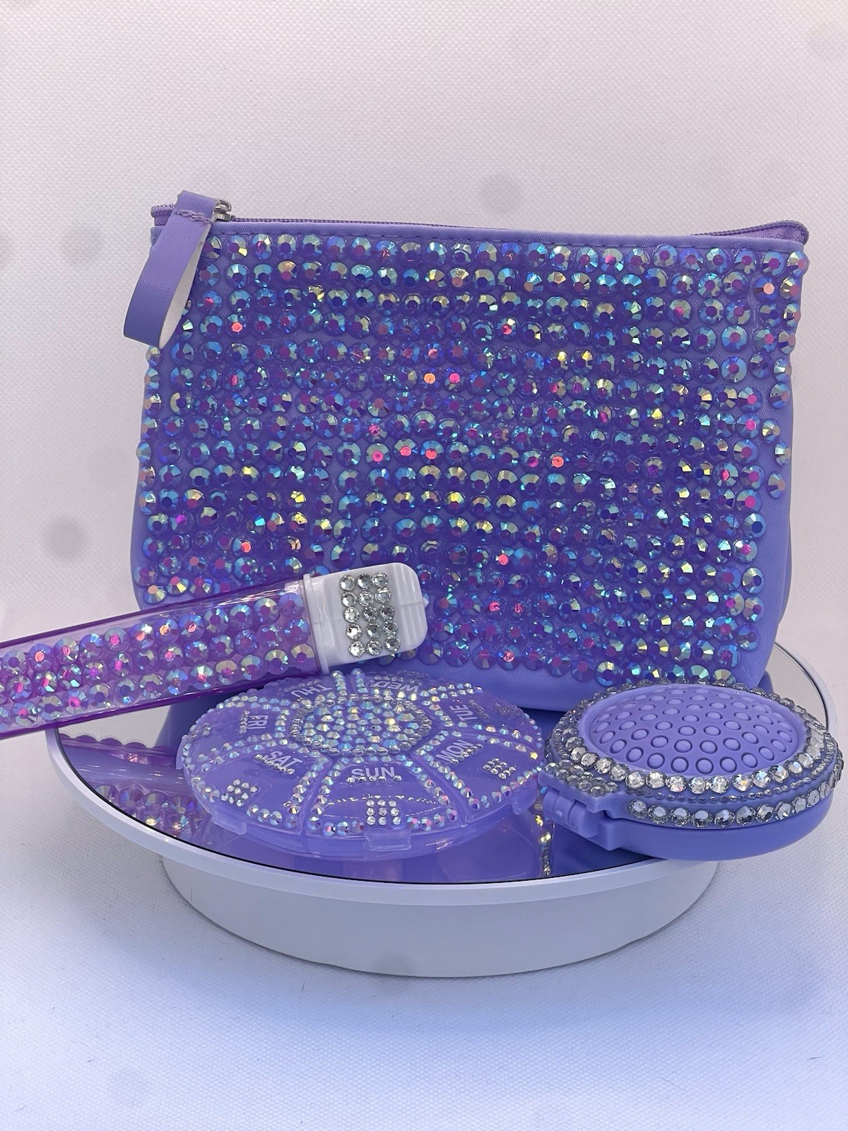 Handmade Purple Bling Emergency Travel Kit