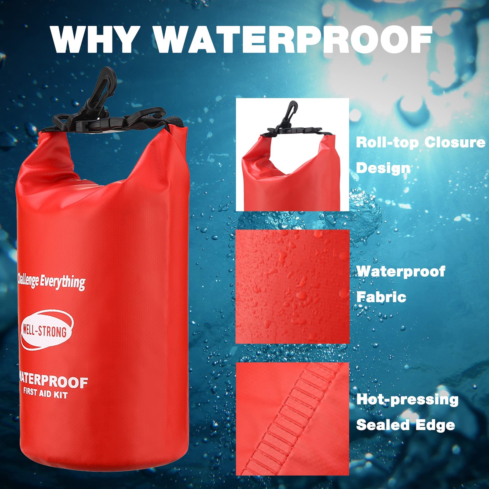 Emergency First Aid Kit for Boating & Marine Safety Waterproof Medical Suppli…