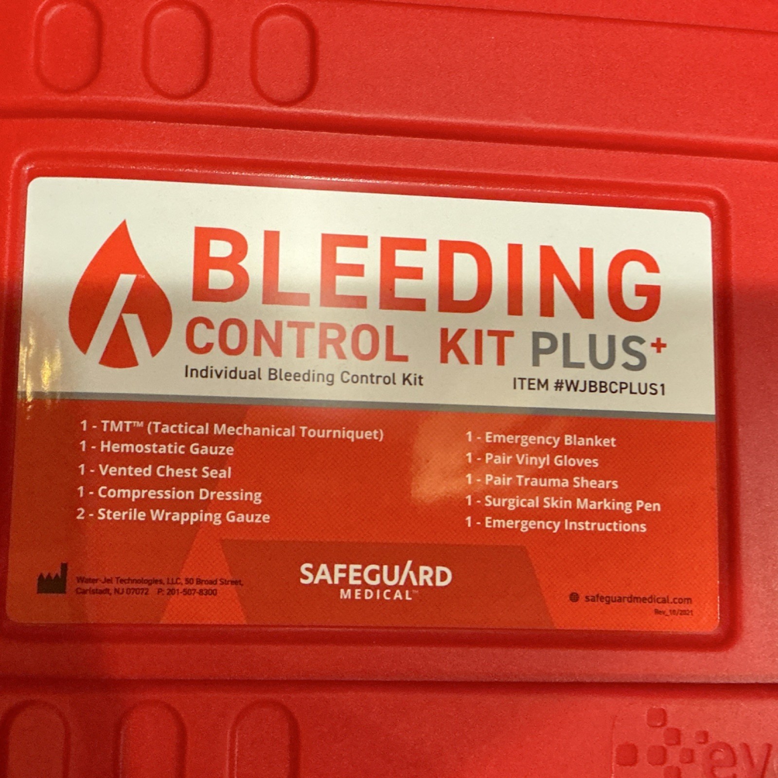 Safeguard Medical Bleeding Control Kit Plus+ Red Case Tourniquet WJBBCPLUS1