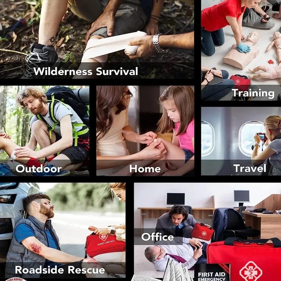 26-330 Pcs First Aid Kit with Carrying Pouch, Outdoor First Aid Kit – Essential