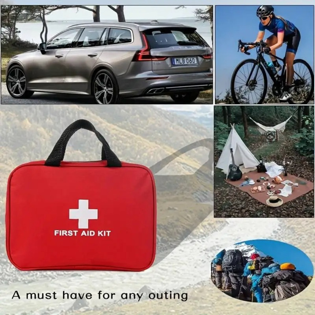 184PCS First Aid Kit Emergency Medical Survival Bag Car Travel Camping Hiking
