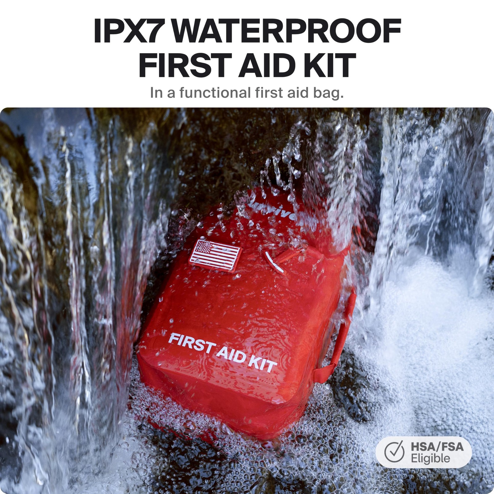 Large Waterproof First Aid Kit for Car, Travel & Home – Emergency Kit for Hik…