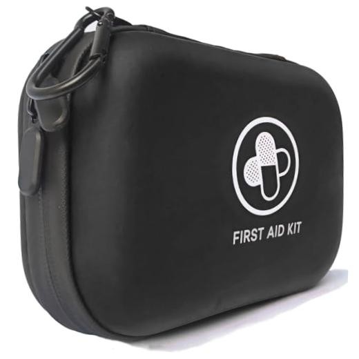First Aid Kit 152 Piece Waterproof Hard Shell Portable Medical Kit | Black