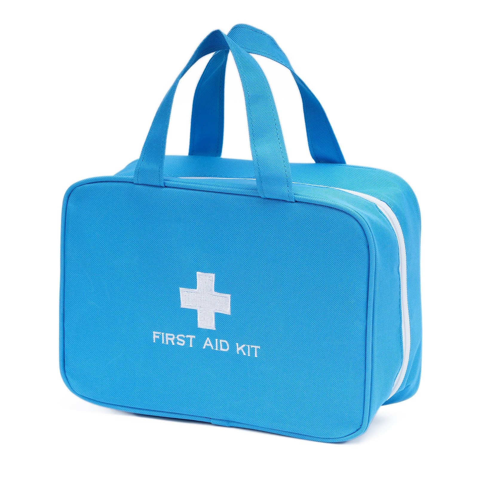 TOPASION Compact Empty First Aid Kit Bag Emergency 9.5″ x 6.7″ x 3.5″, Blue