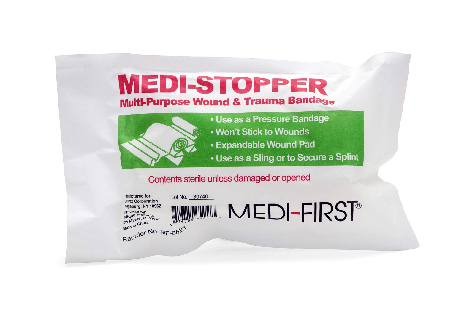 Medique Products 64101 Blood Stopper Compress, 1 Count (Pack of 1), White