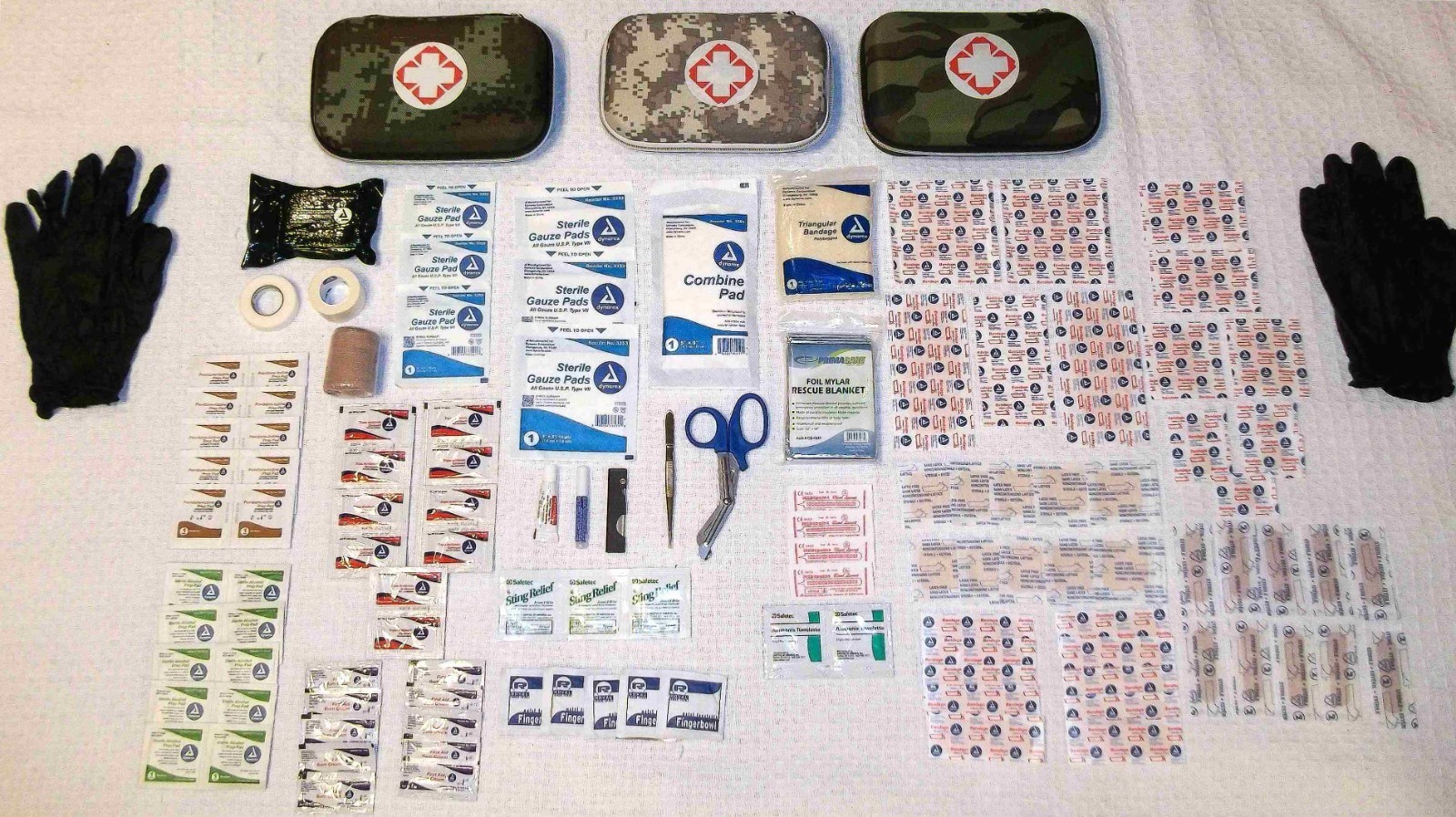 Custom 156 Item General Purpose Hard Case First Aid Kit Treat Burns Cuts Scrapes