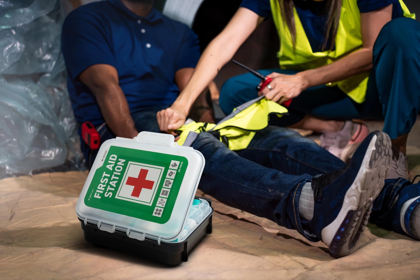 Large Wall Mountable & Portable First Aid Kit Cabinet for Large, Black