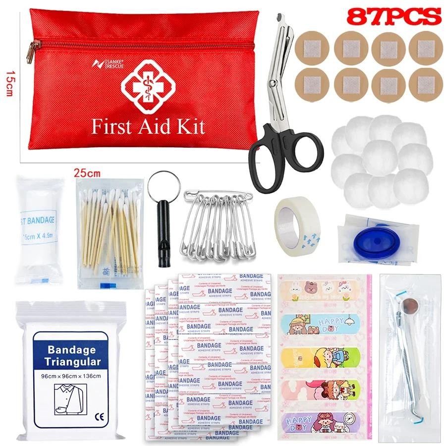 26-330 Pcs First Aid Kit with Carrying Pouch, Outdoor First Aid Kit – Essential