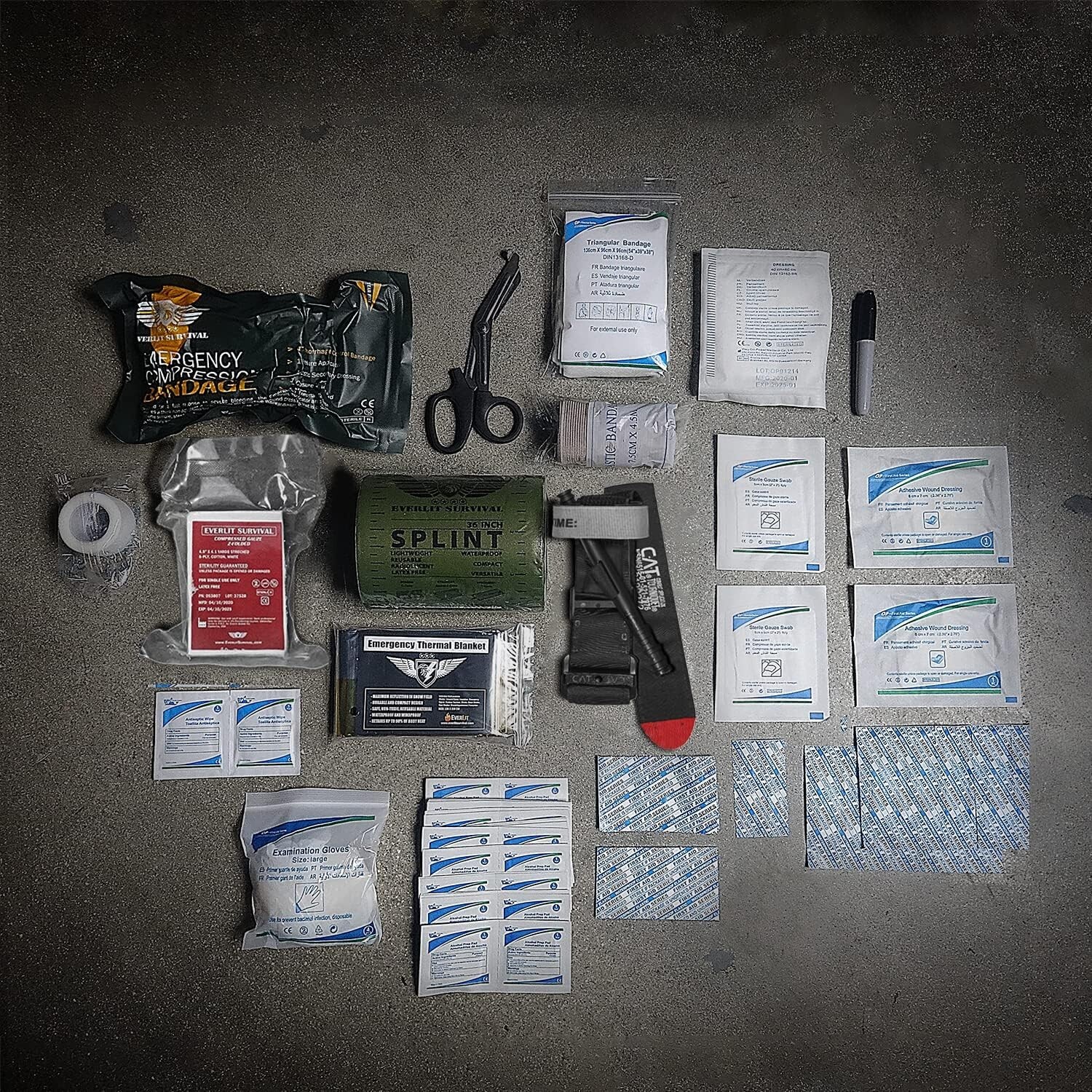Emergency Trauma Kit Nylon 36″ Tourniquet Splint First Aid for Bleeding