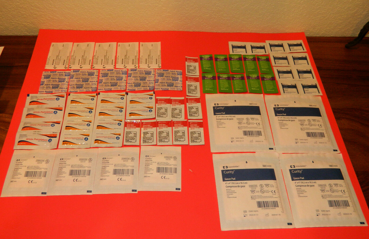 124 Item Custom Wound Prep and Care First Aid Kit Refill.
