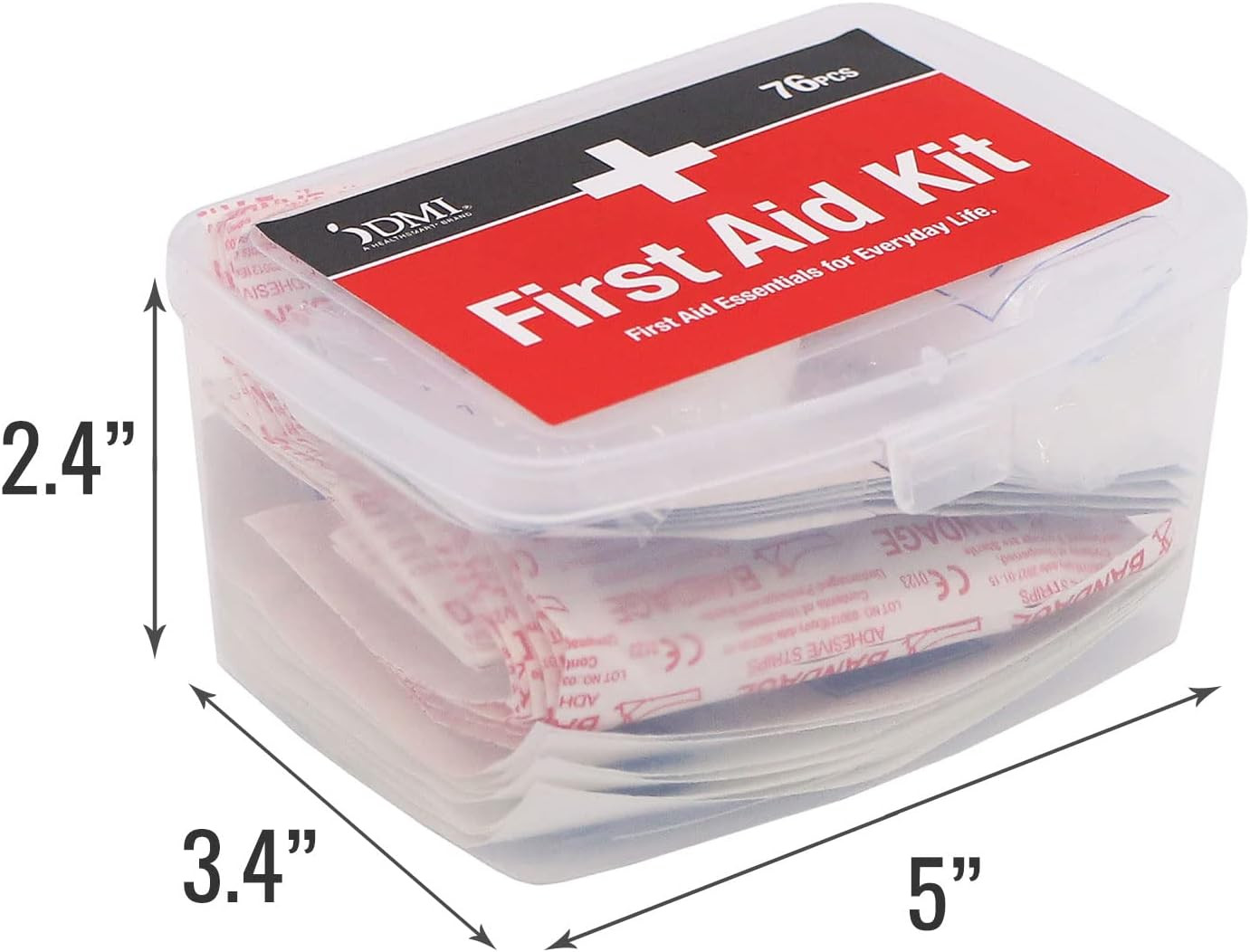 76 Piece First Aid Kit Portable Travel Emergency Medical Supplies Compact
