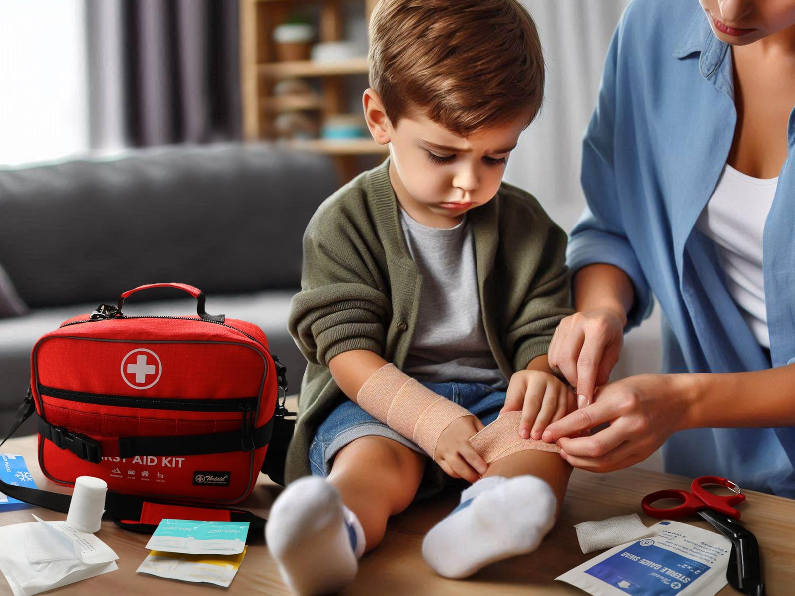 THRIAID 430 Piece First Aid Kit – Red Waterproof